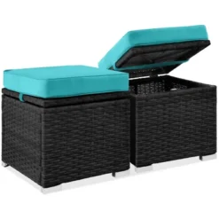 Best Choice Products Set Of 2 Wicker Ottomans, Multipurpose Furniture W/ Removable Cushions, Steel Frame -Best Choice Products Shop GUEST 016b329a 169a 4884 b126 1b6cbdc09f89