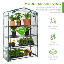 Best Choice Products 40in Wide 4-Tier Mini Greenhouse, Portable Indoor Outdoor Arboretum For Yard W/ Steel Shelves -Best Choice Products Shop GUEST 03c5e343 eadc 46c7 88d2 8e33ab29a742