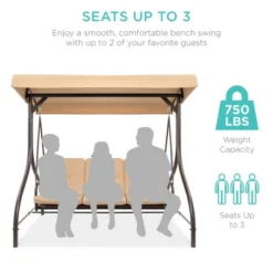 Best Choice Products 3-Seat Outdoor Converting Canopy Swing Glider Patio Hammock W/ Removable Cushions -Best Choice Products Shop GUEST 0591da19 2560 4d30 a843 35a7d8c9ac99