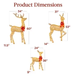 Best Choice Products 3-Piece Lighted Christmas Deer Set Outdoor Yard Decoration With 360 LED Lights, Stakes -Best Choice Products Shop GUEST 084ae060 54d5 4a3e b40c d08cb85ccae4