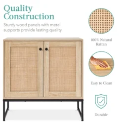Best Choice Products 2-Door Rattan Storage Cabinet, Accent Furniture, Cupboard W/ Non-Scratch Foot Pads -Best Choice Products Shop GUEST 0923867d 0c2b 43df af99 9c33cfca918b
