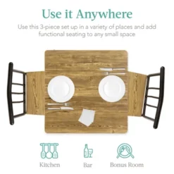 Best Choice Products 3-Piece Indoor Metal Wood Square Dining Table, Furniture Set W/ 2 Chairs 12 Best Choice Products 3-Piece Indoor Metal Wood Square Dining Table, Furniture Set W/ 2 Chairs -Best Choice Products Shop GUEST 095cb50c 4185 413f 8aa1 074188cf4ad1