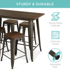 Best Choice Products 5-Piece Counter Height Dining Set For Kitchen, Dining Room W/ 4 Backless Stools, 330lb Capacity -Best Choice Products Shop GUEST 0bd9a4d8 80f4 4e64 b4ab a5f9dac1ab71