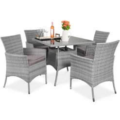 Best Choice Products 5-Piece Indoor Outdoor Wicker Patio Dining Table Furniture Set W/ Umbrella Cutout, 4 Chairs 21 Best Choice Products 5-Piece Indoor Outdoor Wicker Patio Dining Table Furniture Set W/ Umbrella Cutout, 4 Chairs -Best Choice Products Shop GUEST 0c6e0f04 f11a 477a 9cd9 bc59b9ad7642