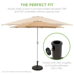 Best Choice Products 55lb Round Wicker Style Resin Patio Umbrella Base Stand W/ 1.75in Hole, Bronze Finish - Black -Best Choice Products Shop GUEST 0d273493 c821 4f9c 989c d6870b52e618