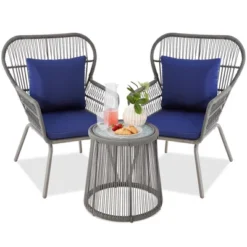 Best Choice Products 3-Piece Patio Conversation Bistro Set, Outdoor Wicker W/ 2 Chairs, Cushions, Side Table -Best Choice Products Shop GUEST 0d9766fc 1352 420d b62a 33bb6474462a