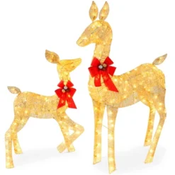 Best Choice Products 2-Piece Lighted Christmas Deer Set Outdoor Yard Decoration With 210 LED Lights, Stakes -Best Choice Products Shop GUEST 127767e0 1b48 490a a577 2830f6424aa4