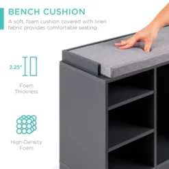Best Choice Products 46in Shoe Storage Organization Rack Bench For Entryway, Bedroom W/ Padded Seat, 10 Cubbies - Gray 10 Best Choice Products 46in Shoe Storage Organization Rack Bench For Entryway, Bedroom W/ Padded Seat, 10 Cubbies - Gray -Best Choice Products Shop GUEST 13abc812 5480 4f06 8909 0a4154ef5d89