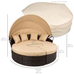 Best Choice Products 5-Piece Modular Patio Wicker Daybed Sectional W/ Adjustable Seats, Retractable Canopy -Best Choice Products Shop GUEST 13eecd75 775d 48a5 b648 33b6fb6992fc