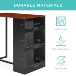 Best Choice Products 3-Piece Wooden Counter Height Dining Table Set For Kitchen, Dining Room W/ Storage -Best Choice Products Shop GUEST 140cbe71 c270 446f 8232 b0b425593797