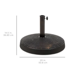 Best Choice Products 55lb Round Wicker Style Resin Patio Umbrella Base Stand W/ 1.75in Hole, Bronze Finish - Black -Best Choice Products Shop GUEST 14a6f198 8cdb 4163 ad66 e12e79fb52fa