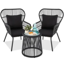 Best Choice Products 3-Piece Patio Conversation Bistro Set, Outdoor Wicker W/ 2 Chairs, Cushions, Side Table -Best Choice Products Shop GUEST 1a0dec36 8acf 4a3c a61b 7d3e181d9b98