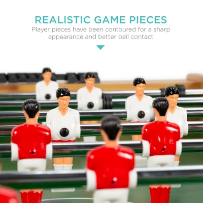 Best Choice Products 48in Competition Sized Foosball Table For Home, Game Room W/ 2 Balls, 2 Cup Holders - Light Brown 6 Best Choice Products 48in Competition Sized Foosball Table For Home, Game Room W/ 2 Balls, 2 Cup Holders - Light Brown - Image 4