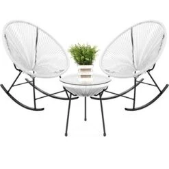 Best Choice Products 3-Piece All-Weather Patio Woven Rope Acapulco-Style Bistro Furniture Set W/ Rocking Chairs, Table -Best Choice Products Shop GUEST 289fce14 7ccd 4211 8691 edcf14fdf88f