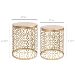 Best Choice Products Set Of 2 Decorative Nesting Round Patterned Accent Side Coffee End Table Nightstands -Best Choice Products Shop GUEST 2c5a2645 dcf0 4011 aff0 2488dce6192f