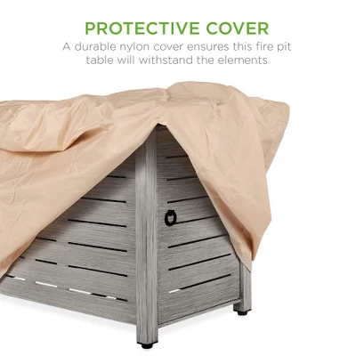 Best Choice Products 42in Fire Pit Table 50,000 BTU Rectangular Steel Gas W/ Storage, Cover, Glass Beads 6 Best Choice Products 42in Fire Pit Table 50,000 BTU Rectangular Steel Gas W/ Storage, Cover, Glass Beads - Image 4