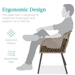 Best Choice Products 3-Piece Outdoor Wicker Bistro Set Patio Chat Conversation Furniture W/ 2 Chairs, Side Table -Best Choice Products Shop GUEST 3086c902 cc01 4e95 a44c 2806318e3e03