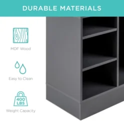 Best Choice Products 46in Shoe Storage Organization Rack Bench For Entryway, Bedroom W/ Padded Seat, 10 Cubbies - Gray 11 Best Choice Products 46in Shoe Storage Organization Rack Bench For Entryway, Bedroom W/ Padded Seat, 10 Cubbies - Gray -Best Choice Products Shop GUEST 317b4c0f 8de9 4cb8 9ebc 4d1094553cf1