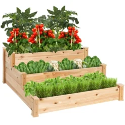 Best Choice Products 3-Tier Fir Wood Raised Garden Bed Planter For Plants, Vegetables, Outdoor Gardening -Best Choice Products Shop GUEST 325ce389 7624 4d87 8cc0 a2eb65b38169