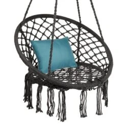 Best Choice Products Handwoven Cotton Macramé Hammock Hanging Chair Swing For Indoor & Outdoor Use W/ Backrest 20 Best Choice Products Handwoven Cotton Macramé Hammock Hanging Chair Swing For Indoor & Outdoor Use W/ Backrest -Best Choice Products Shop GUEST 32b8c235 a80c 4afd a1a4 1e2b34e485c5