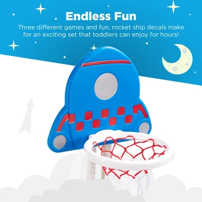 Best Choice Products 3-in-1 Toddler Basketball Hoop Sports Activity Center Grow With Me Play Set W/ Soccer, Ring Toss 5 Best Choice Products 3-in-1 Toddler Basketball Hoop Sports Activity Center Grow With Me Play Set W/ Soccer, Ring Toss - Image 4