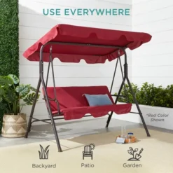 Best Choice Products 2-Person Outdoor Large Convertible Canopy Swing Glider Lounge Chair W/ Removable Cushions 18 Best Choice Products 2-Person Outdoor Large Convertible Canopy Swing Glider Lounge Chair W/ Removable Cushions -Best Choice Products Shop GUEST 39920dc7 2999 4ca4 91d8 76621ff6ac7f