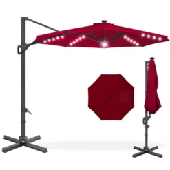 Best Choice Products 10ft 360-Degree Solar LED Cantilever Patio Umbrella, Outdoor Hanging Shade W/ Lights -Best Choice Products Shop GUEST 39addcfe 6037 46bc aa82 a072c6220bec