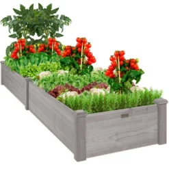 Best Choice Products 8x2ft Outdoor Wooden Raised Garden Bed Planter For Grass, Lawn, Yard -Best Choice Products Shop GUEST 39c2797b 54b2 4ce9 acae 07eb835715ca