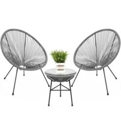 Best Choice Products 3-Piece All-Weather Patio Acapulco-Style Bistro Furniture Set W/ Rope, Glass Top Table -Best Choice Products Shop GUEST 3b72edc9 fdb9 4a72 8e37 544b1bcac2a0