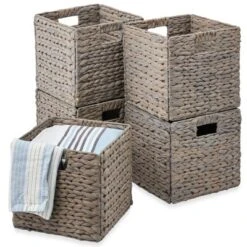 Best Choice Products 10.5x10.5in Hyacinth Storage Baskets, Set Of 5 Multipurpose Collapsible Organizers -Best Choice Products Shop GUEST 3fb7bb76 77b0 416f b187 eb10a40e4cd0