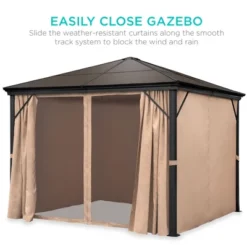 Best Choice Products 10x10ft Hardtop Gazebo, Outdoor Aluminum Canopy For Backyard, Garden W/ Side Curtains, Netting -Best Choice Products Shop GUEST 3fc040f6 46d6 46a5 a059 5466f95c38af