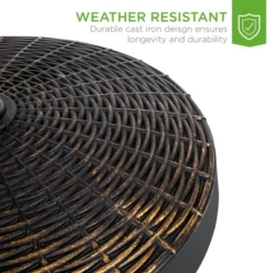 Best Choice Products 55lb Round Wicker Style Resin Patio Umbrella Base Stand W/ 1.75in Hole, Bronze Finish - Black -Best Choice Products Shop GUEST 3fed47e1 e443 4395 bfc3 66c17a190e34