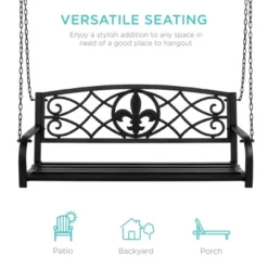 Best Choice Products 2-Person Metal Outdoor Porch Swing, Hanging Patio Bench W/ Weather-Resistant Steel -Best Choice Products Shop GUEST 401a3f67 e6bf 4191 bf40 bddd95cb54cd