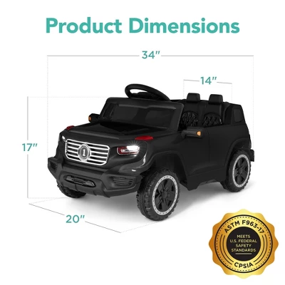 Best Choice Products 6V Kids Ride On Car Truck W/ Parent Control, 3 Speeds, LED Headlights, MP3 Player, Horn 8 Best Choice Products 6V Kids Ride On Car Truck W/ Parent Control, 3 Speeds, LED Headlights, MP3 Player, Horn - Image 6