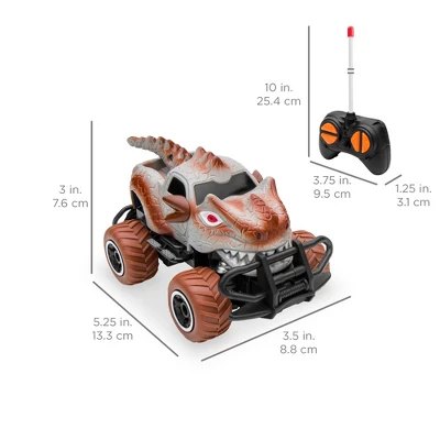 Best Choice Products Set Of 2 1/43 Scale 27MHz Toy Dinosaur RC Cars W/ 2 Controllers, 9mph Max Speed 8 Best Choice Products Set Of 2 1/43 Scale 27MHz Toy Dinosaur RC Cars W/ 2 Controllers, 9mph Max Speed - Image 6