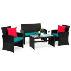 Best Choice Products 4-Piece Outdoor Wicker Patio Conversation Furniture Set W/ Coffee Table, Cushions -Best Choice Products Shop GUEST 46f00652 79a0 45c6 8015 badcb56a54c2