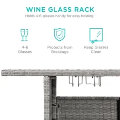 Best Choice Products Outdoor Patio Wicker Bar Counter Table W/ 2 Steel Shelves, 2 Sets Of Rails -Best Choice Products Shop GUEST 485afa77 be11 49cc 926f 91313902c1ea