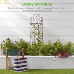 Best Choice Products 60x15in Iron Arched Garden Trellis Fence Panel W/ Branches, Birds For Climbing Plants - Bronze -Best Choice Products Shop GUEST 4993ddd5 2b08 4816 92a8 16e46cd7956f