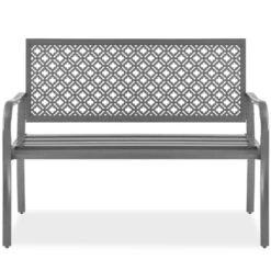Best Choice Products Indoor Outdoor Steel Garden Bench W/ Geometric Backrest, Foot Levelers -Best Choice Products Shop GUEST 4a57ddfe 0071 481c 8e49 6282d556c4f8