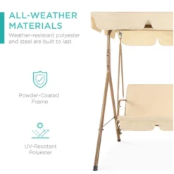 Best Choice Products 2-Person Outdoor Large Convertible Canopy Swing Glider Lounge Chair W/ Removable Cushions 16 Best Choice Products 2-Person Outdoor Large Convertible Canopy Swing Glider Lounge Chair W/ Removable Cushions -Best Choice Products Shop GUEST 4ce792fd 334c 4e79 bcdd 33f75d4b09b3