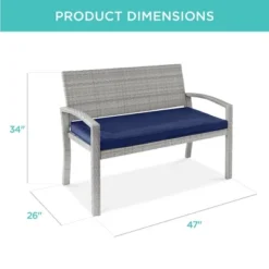 Best Choice Products 2-Person Outdoor Wicker Bench Garden Patio Porch Furniture W/ 700lb Capacity, Cushion -Best Choice Products Shop GUEST 4ea54c3c 23c0 4740 8fa1 830eae41aa94