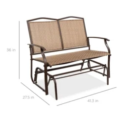 Best Choice Products 2-Person Outdoor Swing Glider, Patio Loveseat, Steel Bench Rocker For Porch W/ Armrests 13 Best Choice Products 2-Person Outdoor Swing Glider, Patio Loveseat, Steel Bench Rocker For Porch W/ Armrests -Best Choice Products Shop GUEST 51023446 1222 4adf 9c8b 98de5b99cb00