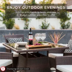 Best Choice Products 5-Piece Indoor Outdoor Wicker Patio Dining Table Furniture Set W/ Umbrella Cutout, 4 Chairs 16 Best Choice Products 5-Piece Indoor Outdoor Wicker Patio Dining Table Furniture Set W/ Umbrella Cutout, 4 Chairs -Best Choice Products Shop GUEST 52e72945 0818 4847 a6eb c1f682e1b1d4