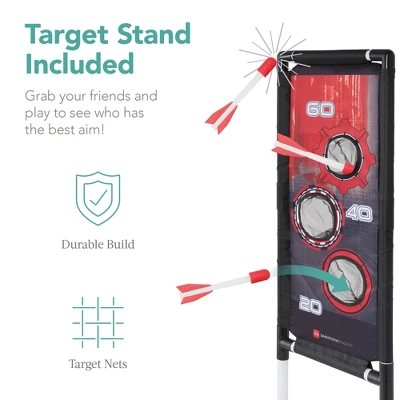 Best Choice Products Kids Bow & Arrow Set, Children's Play Archery Toy W/ Target Stand, 12 Arrows, Quiver 6 Best Choice Products Kids Bow & Arrow Set, Children's Play Archery Toy W/ Target Stand, 12 Arrows, Quiver - Image 4