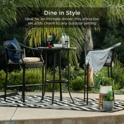Best Choice Products 3-Piece Outdoor Wicker Bistro Bar Height Set For Patio, Garden W/ Barstools, Steel Frame 15 Best Choice Products 3-Piece Outdoor Wicker Bistro Bar Height Set For Patio, Garden W/ Barstools, Steel Frame -Best Choice Products Shop GUEST 541e0175 cd04 4c8c aeed 8b72e6c6c8c4