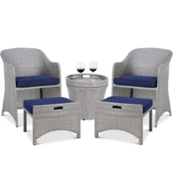 Best Choice Products 5-Piece Outdoor Wicker Patio Bistro Furniture Set W/ Storage Table, No Assembly -Best Choice Products Shop GUEST 550ff749 c5af 4b0a 80e6 53fb9c827666