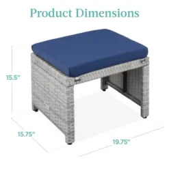 Best Choice Products Set Of 2 Multipurpose Patio Wicker Ottomans W/ Removable Cushions, Steel Frame -Best Choice Products Shop GUEST 5590b20c 09ae 463c 924a ab589f40aa1d