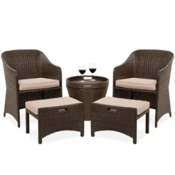 Best Choice Products 5-Piece Outdoor Wicker Patio Bistro Furniture Set W/ Storage Table, No Assembly -Best Choice Products Shop GUEST 58d36c8e 2b2a 4f6c 8e3c a3ee219b9a7b