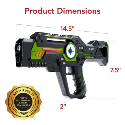 Best Choice Products Set Of 4 Laser Tag Blasters, Infrared Toy Set Multiplayer Game For All Ages W/ Lights & Sounds 7 Best Choice Products Set Of 4 Laser Tag Blasters, Infrared Toy Set Multiplayer Game For All Ages W/ Lights & Sounds - Image 5