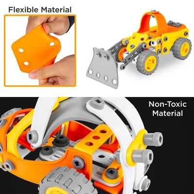 Best Choice Products Kids 147-Piece 5-in-1 Educational STEM Building Toy Kit W/ Car, Helicopter, Boat, Bulldozer, Truck 5 Best Choice Products Kids 147-Piece 5-in-1 Educational STEM Building Toy Kit W/ Car, Helicopter, Boat, Bulldozer, Truck - Image 3